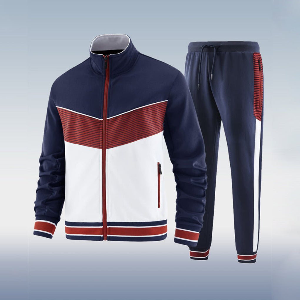 Ensemble De Survêtement avec Veste Zippée Complète Et Pantalon pour Homme | Idéal pour Les Activités Quotidiennes