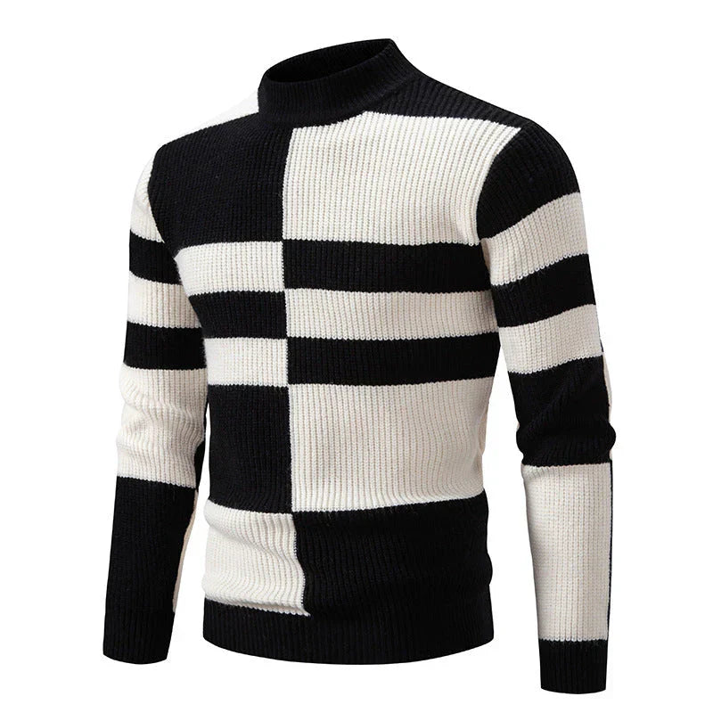 Pull Homme à Motif Graphique en Blocs | Idéal pour l’Hiver et les Occasions Décontractées
