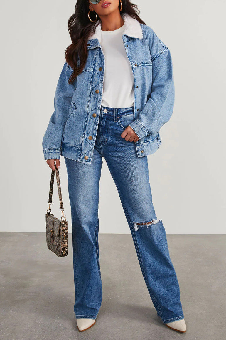 Veste Courte À Coupe Ample pour Femme | Idéale pour Les Journées Fraîches