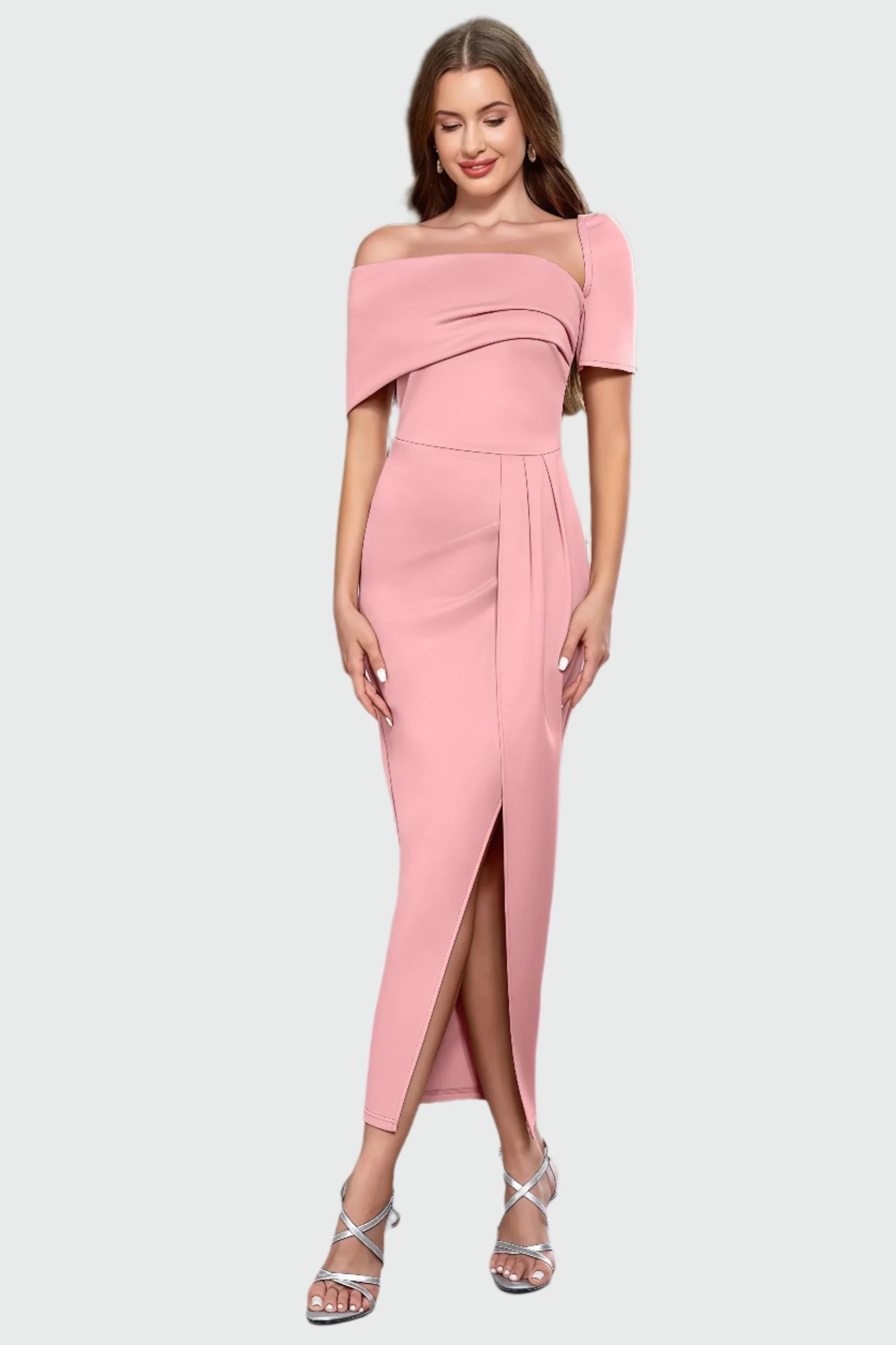 Robe Midi Asymétrique à Une Épaule pour Femme | Idéale pour les Sorties et Événements Spéciaux