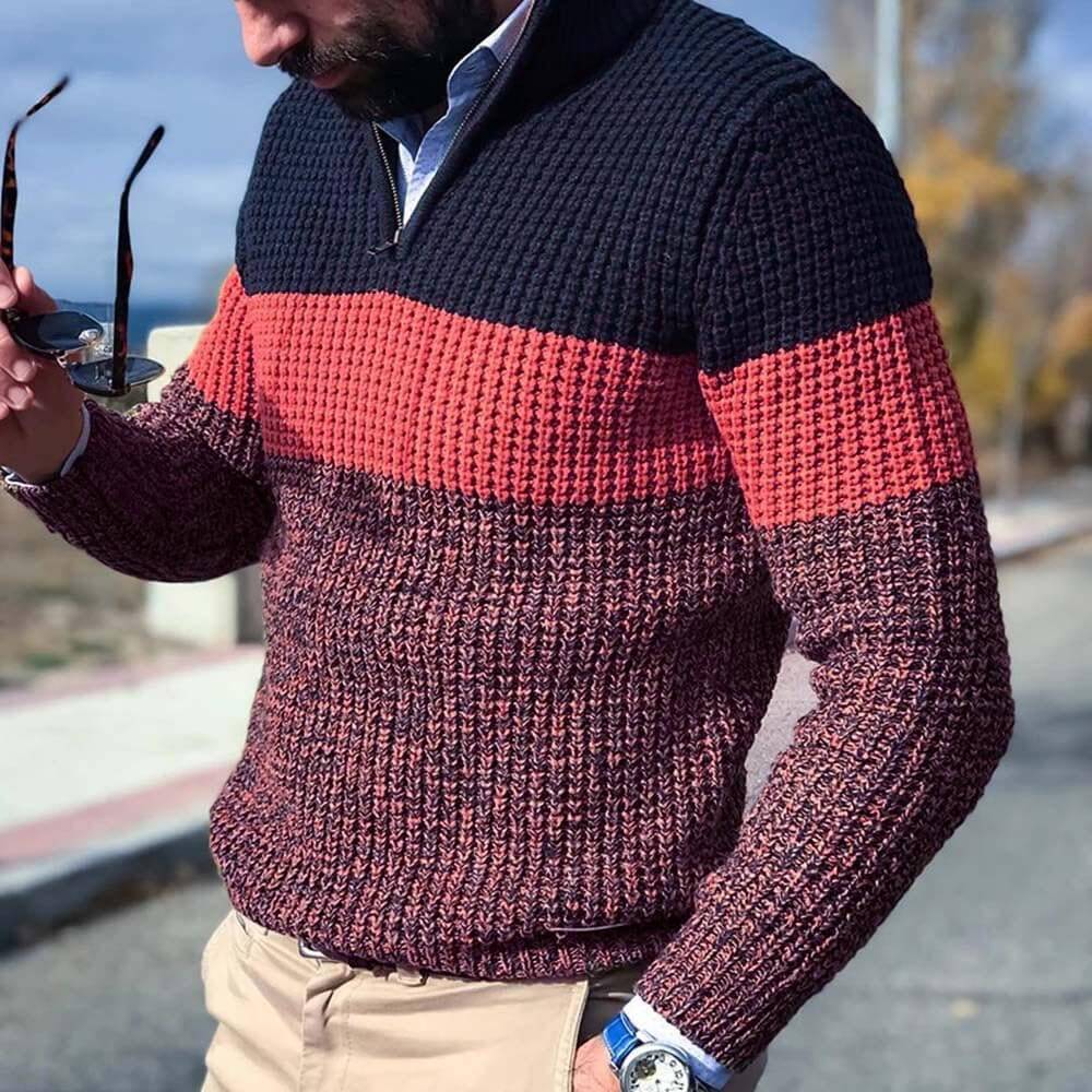Pull Tricoté Uni pour Hommes avec Coupe Décontractée | Idéal pour l’Automne et l’Hiver