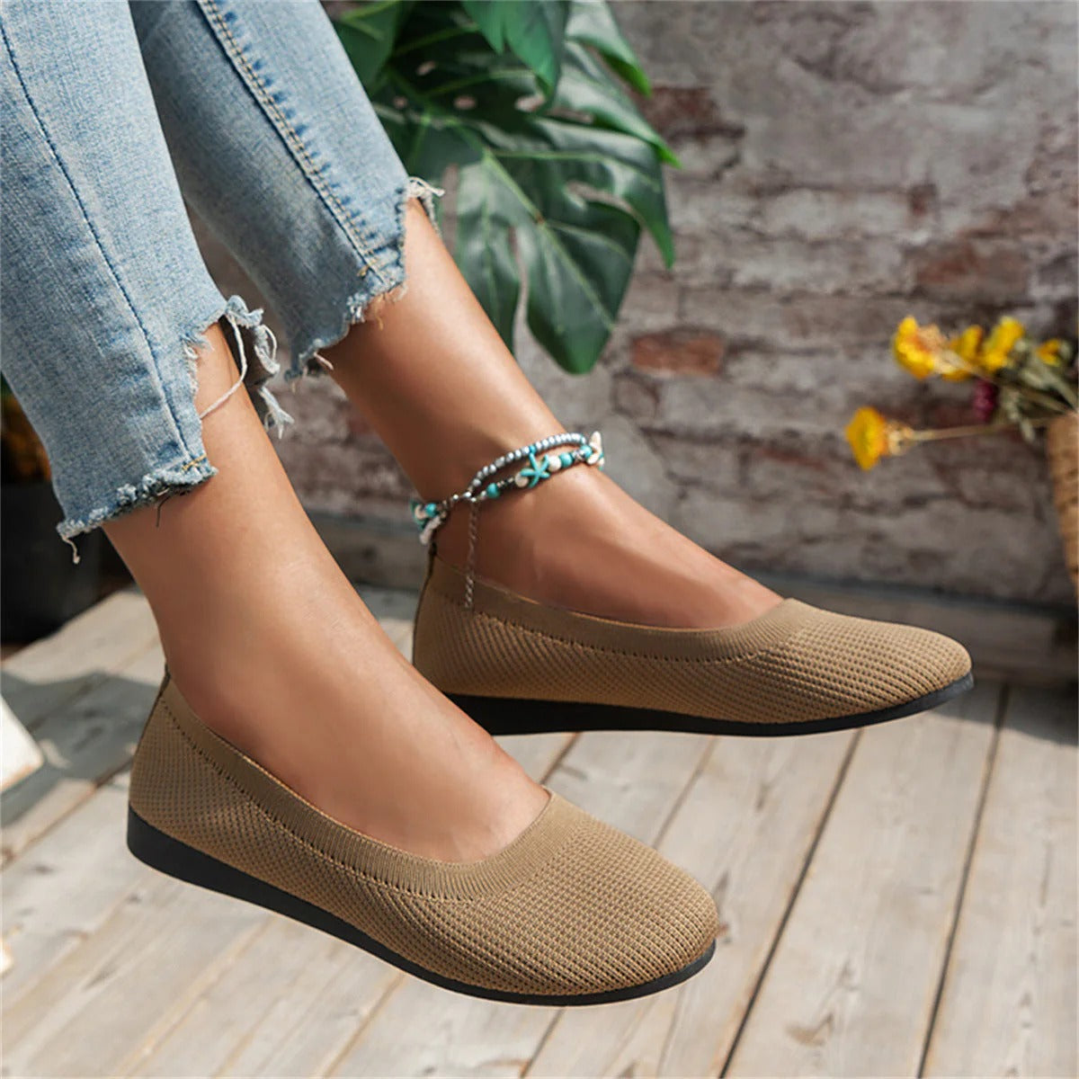 Chaussures de ballet avec tige extensible et semelle amortissante pour adultes | Idéales pour un usage quotidien