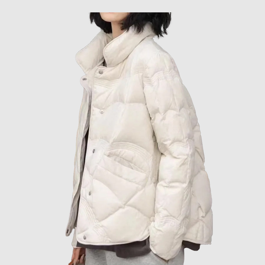 Veste Matelassée Légère avec Fermeture à Boutons pour Femme | Idéale pour l’Automne et le Printemps