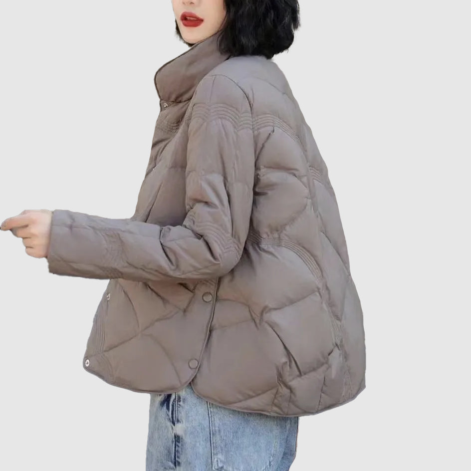 Veste Matelassée Légère avec Fermeture à Boutons pour Femme | Idéale pour l’Automne et le Printemps