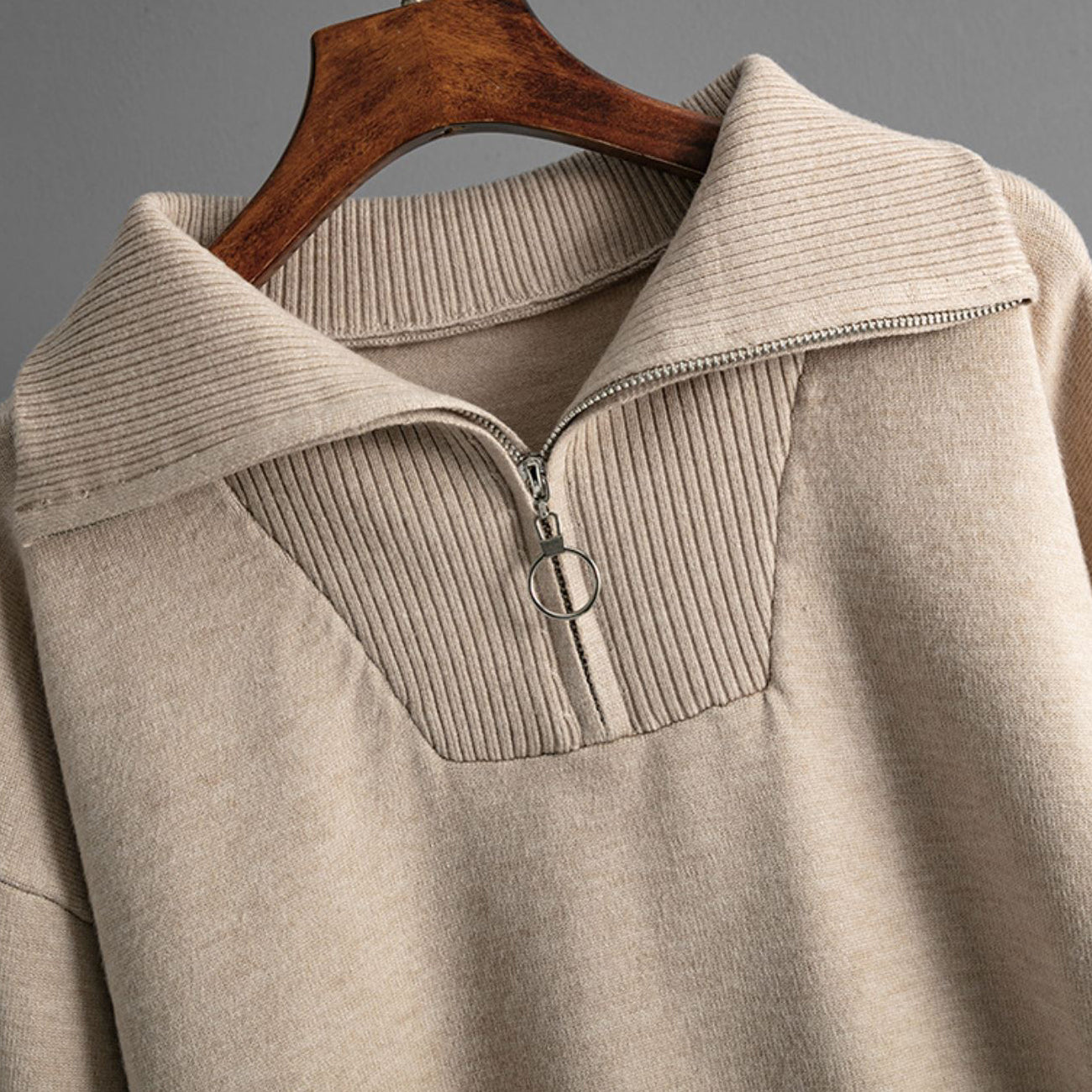 Ensemble Deux Pièces En Maille avec Haut Zippé Et Pantalon À Cordon pour Femme | Idéal pour L’Automne Et L’Hiver