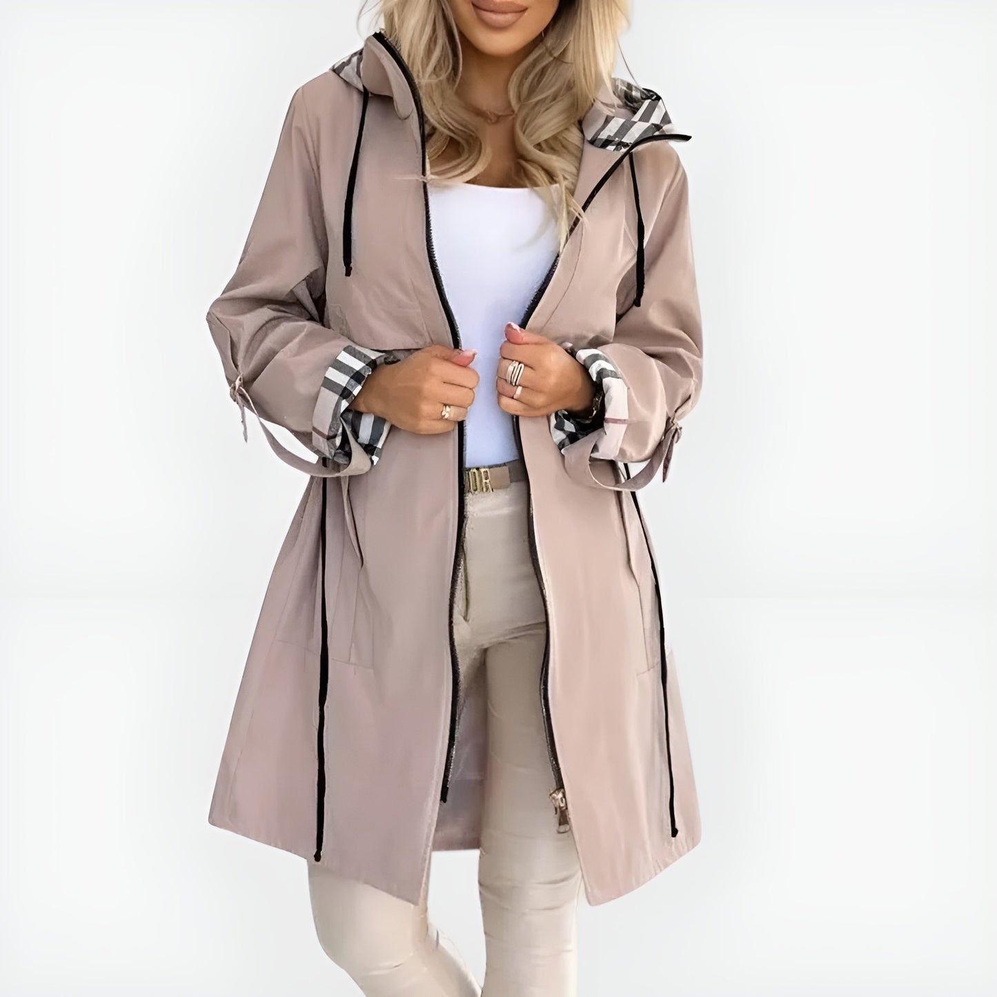 Manteau Léger avec Fermeture Éclair Frontale pour Femmes | Idéal pour les Tenues Décontractées et Formelles