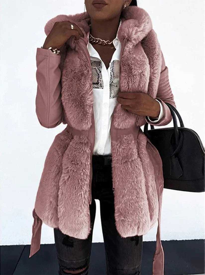 Manteau Mi-Long Femme | Ceinture Amovible | Fermeture Boutonnée | Idéal Hiver