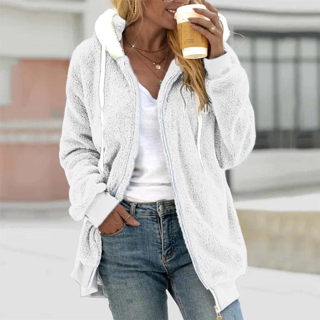 Veste Longue avec Capuche et Fermeture Ouverte pour Femme | Idéal pour Automne et Intérieur