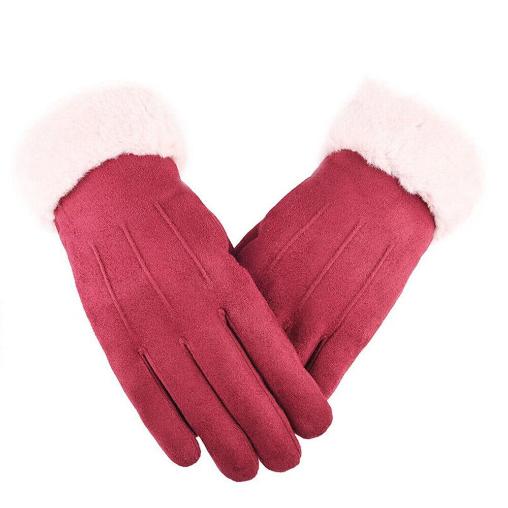 Gants à Finition Douce avec Bordure au Poignet pour Femmes | Idéaux pour les Journées Froides