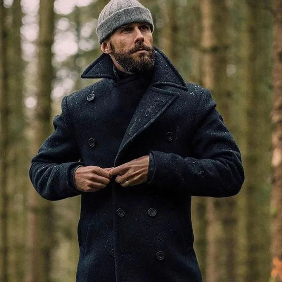 Manteau D’Hiver avec Col Classique Et Fermeture Boutonnée pour Homme | Idéal pour Les Occasions Formelles