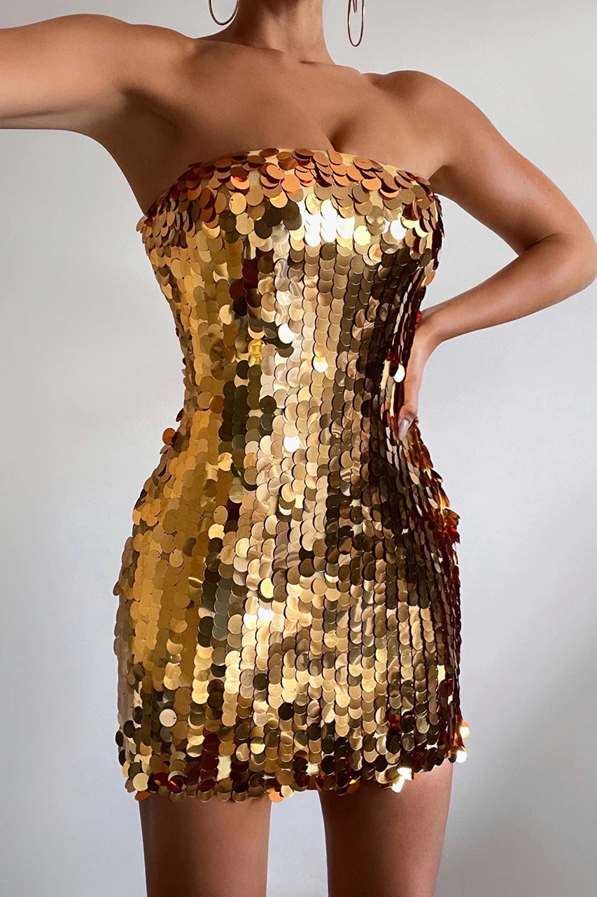 Robe de Soirée à Paillettes avec Coupe Ajustée pour Femmes | Idéale pour les Événements Festifs