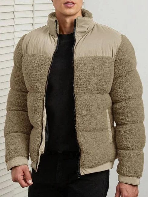 Manteau Long Matelassé avec Col Haut pour Homme | Idéal pour L’Hiver