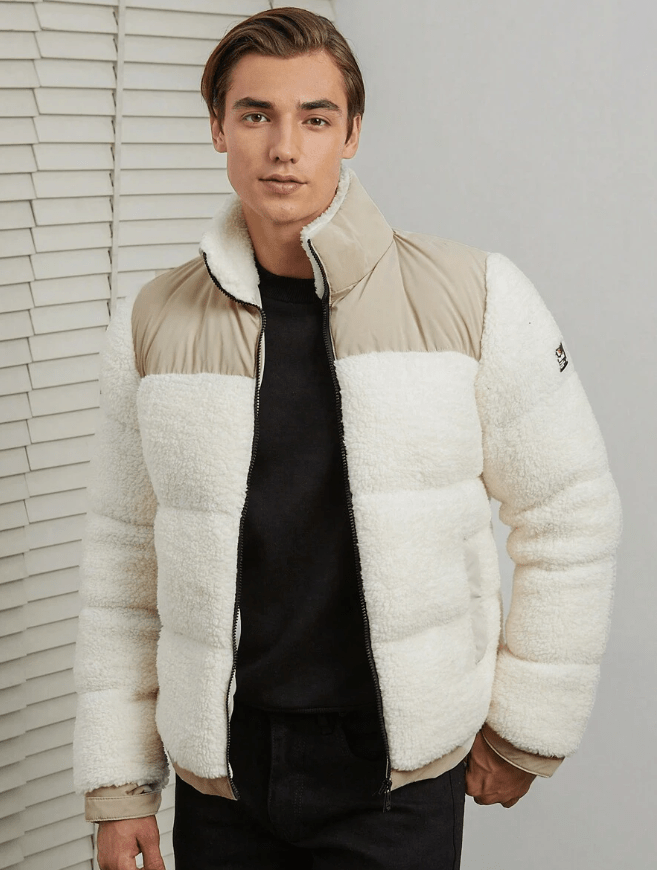 Manteau Long Matelassé avec Col Haut pour Homme | Idéal pour L’Hiver