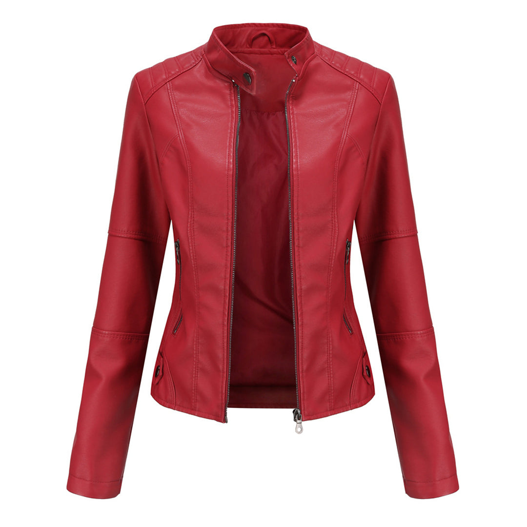 Veste Courte À Col Et Fermeture Zippée pour Femme | Idéale pour Mi-Saison