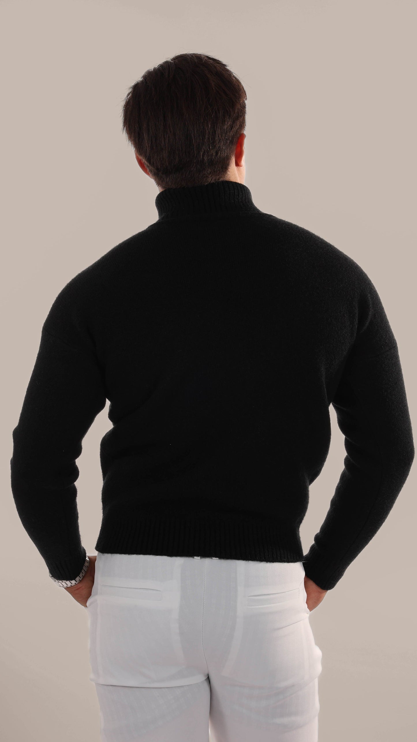 Pull À Col Roulé avec Manches Ajustables pour Homme | Idéal pour La Superposition