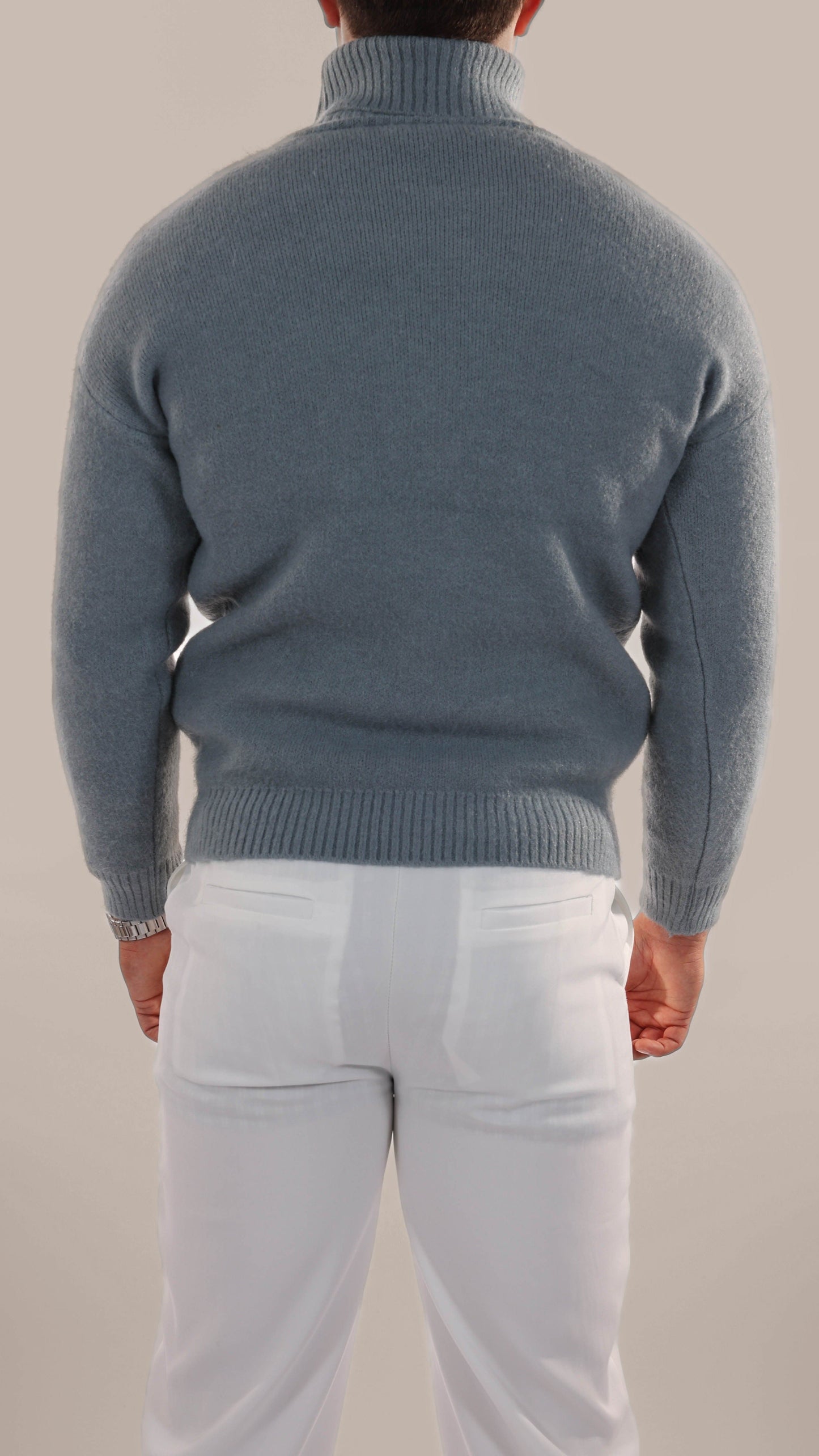 Pull À Col Roulé avec Manches Ajustables pour Homme | Idéal pour La Superposition