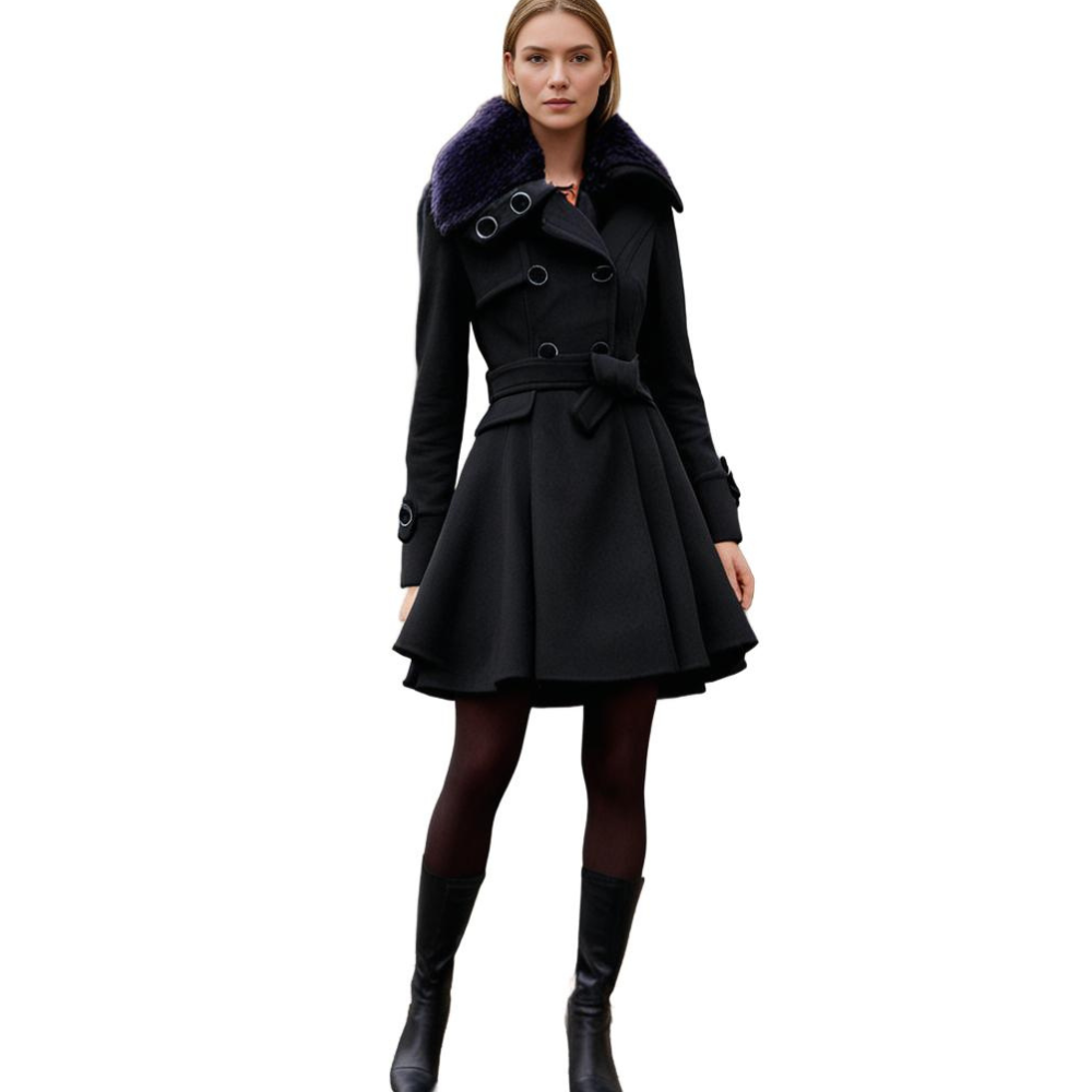 Manteau d’Hiver Long avec Capuche et Col en Fausse Fourrure pour Femme | Idéal pour la Saison Froide