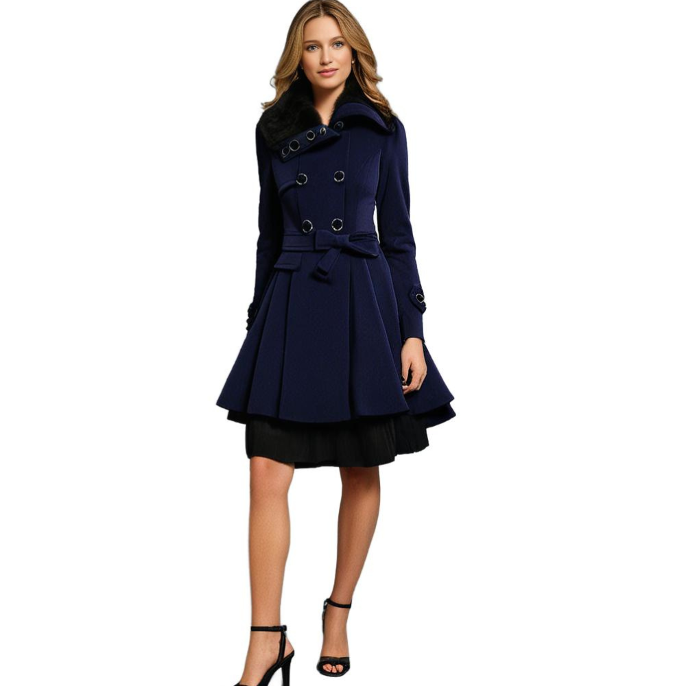 Manteau d’Hiver Long avec Capuche et Col en Fausse Fourrure pour Femme | Idéal pour la Saison Froide