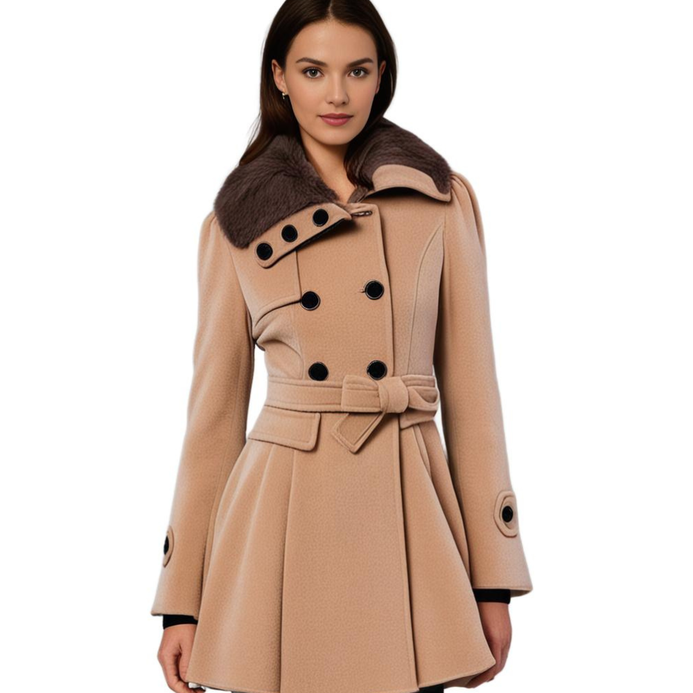 Manteau d’Hiver Long avec Capuche et Col en Fausse Fourrure pour Femme | Idéal pour la Saison Froide