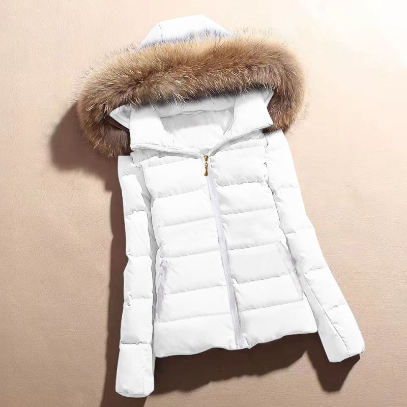 Veste Matelassée à Capuche avec Bordure Imitation Fourrure pour Femmes | Idéale pour la Saison Froide