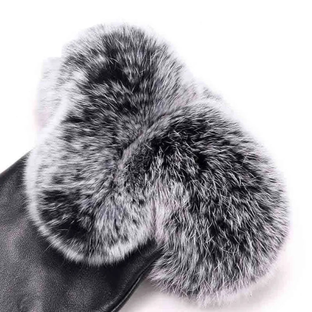 Gants d’Hiver avec Bord en Fausse Fourrure pour Femme | Idéals pour les Journées Froides