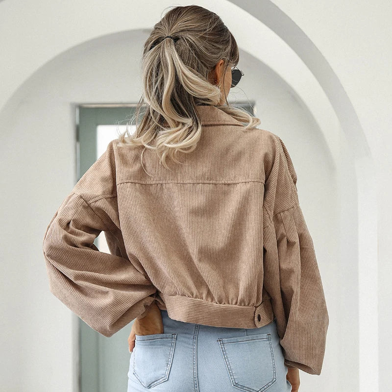 Veste Courte À Col Classique pour Femme | Idéale pour Le Quotidien Et Les Sorties