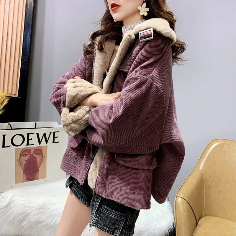 Veste avec Col Revers Et Fermeture Ceinturée pour Femmes | Idéale pour L’Hiver