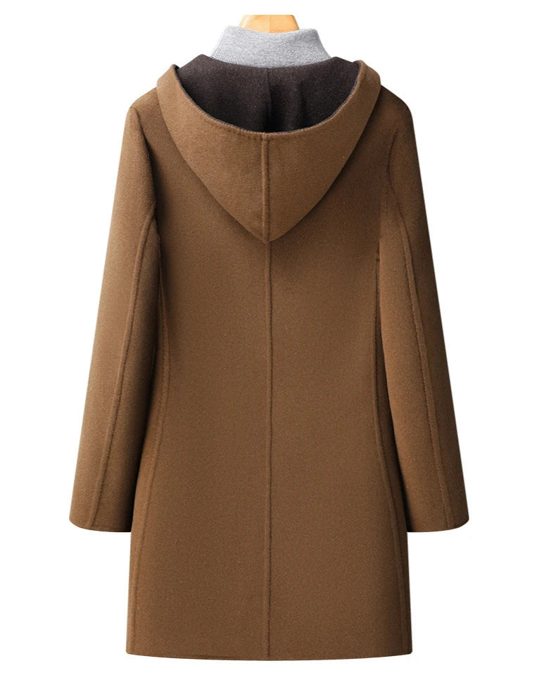 Manteau À Capuche avec Fermeture Boutonnée pour Femme | Idéal pour L’Hiver