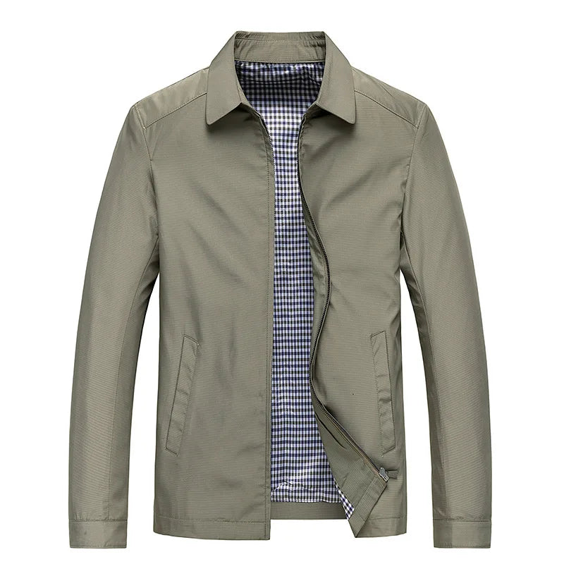 Veste Avec Col Montant Et Fermeture Zippée Pour Homme | Idéal Pour Mi-Saison Et Usage Quotidien