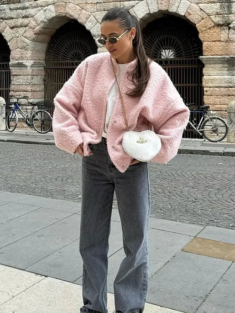 Veste Courte À Manches Longues pour Femmes | Idéale pour L’Automne Et L’Hiver