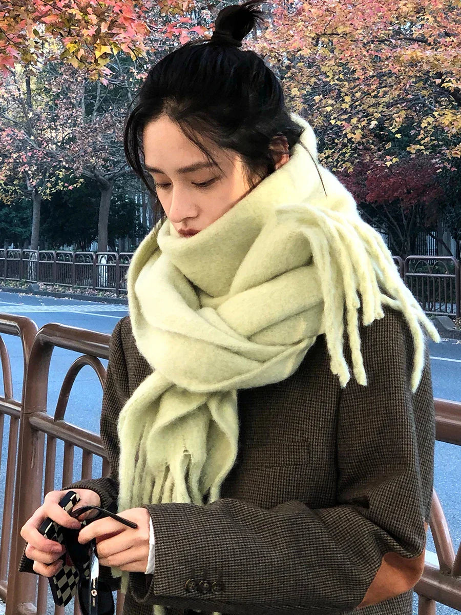 Écharpe Épaisse avec Franges pour Femmes | Idéale pour La Saison Hivernale
