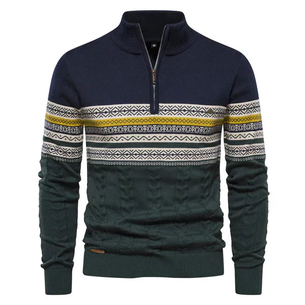 Pull Décontracté à Accents Rétro pour Homme | Idéal pour les Occasions Informelles