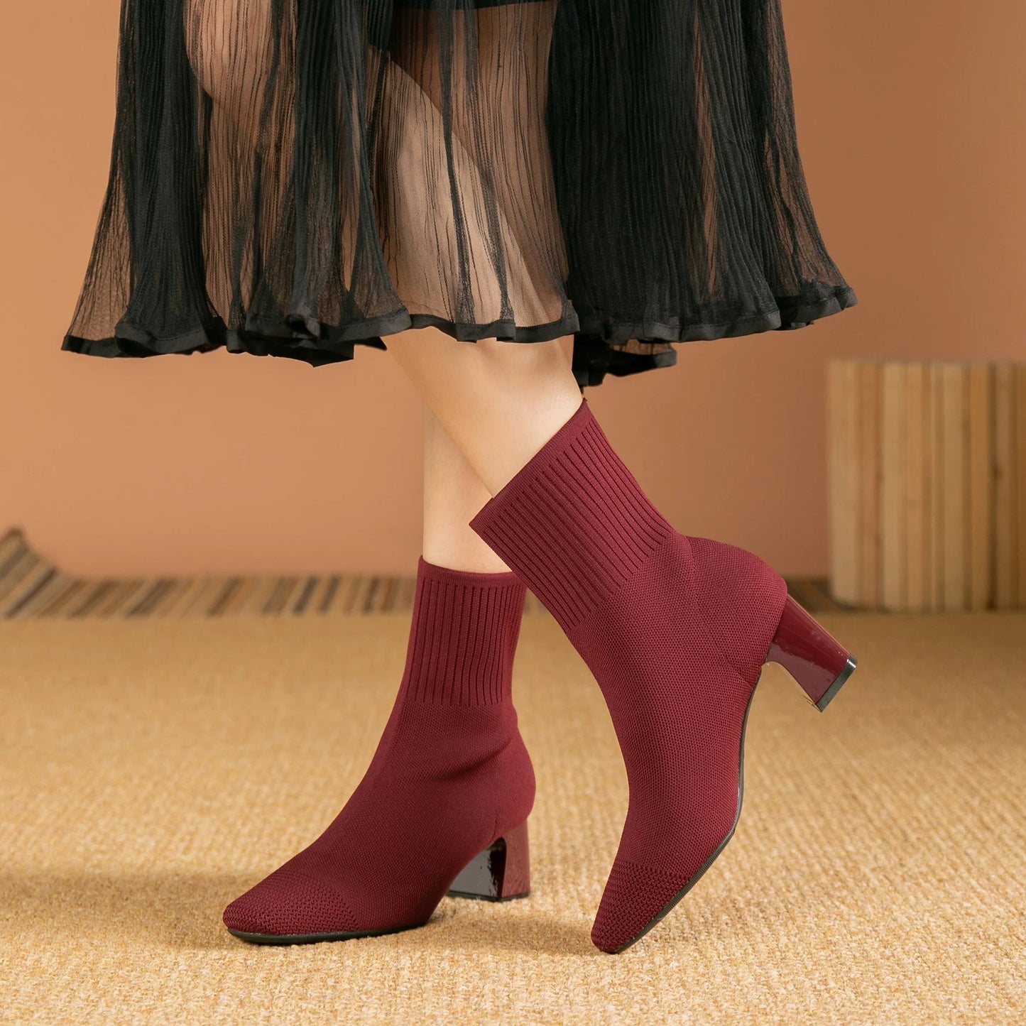 Bottines à Talon de 5,5 cm avec Semelle Antidérapante pour Femmes | Idéales pour l’Automne et l’Hiver