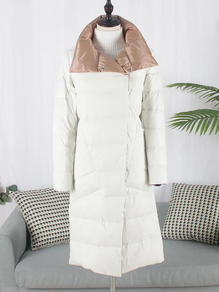 Manteau Long à Carreaux avec Poches pour Femme | Idéal pour l’Hiver
