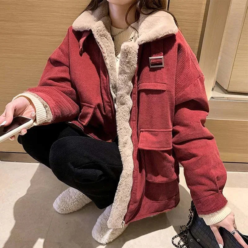 Veste avec Col Revers Et Fermeture Ceinturée pour Femmes | Idéale pour L’Hiver