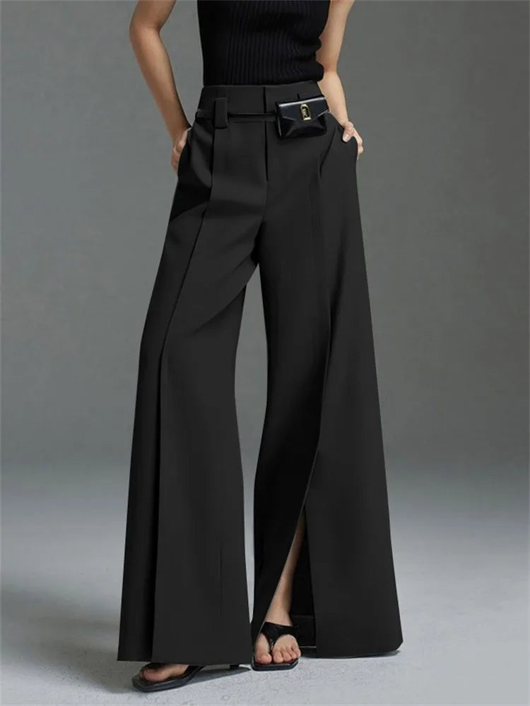 Pantalon à Jambes Fendues avec Détail de Fente pour Femme | Idéal pour un Usage Quotidien ou des Occasions Spéciales