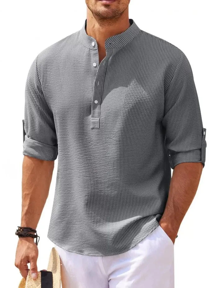 Chemise Décontractée À Manches Longues pour Homme avec Col Classique | Idéale pour Le Quotidien