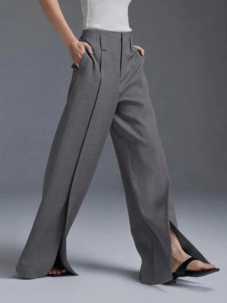 Pantalon à Jambes Fendues avec Détail de Fente pour Femme | Idéal pour un Usage Quotidien ou des Occasions Spéciales