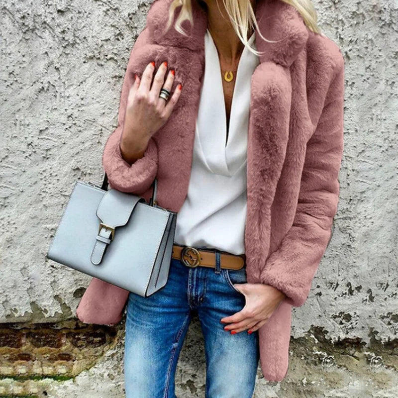 Manteau d’Hiver avec Texture Douce et Coupe Mi-Longue pour Femme | Idéal pour Temps Froid