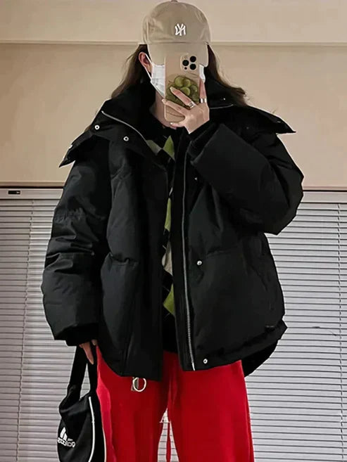 Veste Matelassée avec Capuche Et Fermeture Zippée pour Femme | Idéale pour La Saison Hivernale