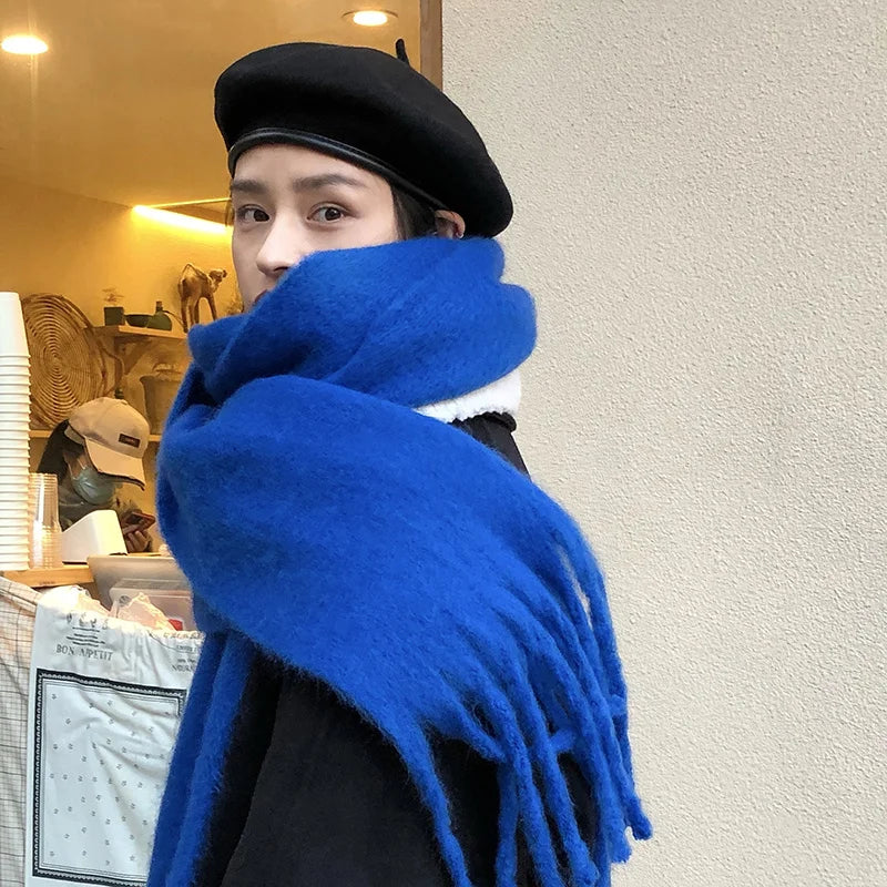 Écharpe Épaisse avec Franges pour Femmes | Idéale pour La Saison Hivernale