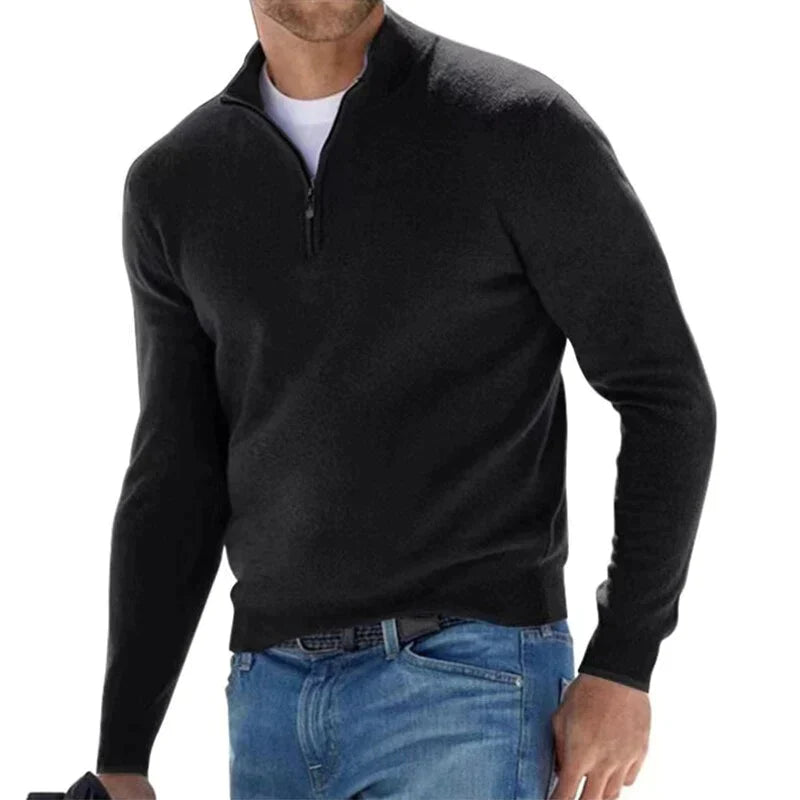 Pull à Fermeture Zippée pour Homme avec Coupe Classique | Idéal pour Quotidien et Temps Libre