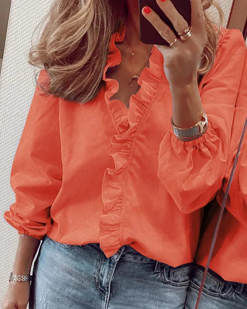 Blouse à Manches Longues avec Coupe Ample pour Femme | Idéale pour le Bureau ou les Sorties Quotidiennes