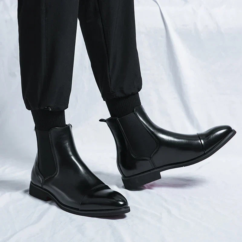 Chelsea boots avec bout cap-toe pour hommes | Idéal pour les occasions habillées et les sorties en soirée