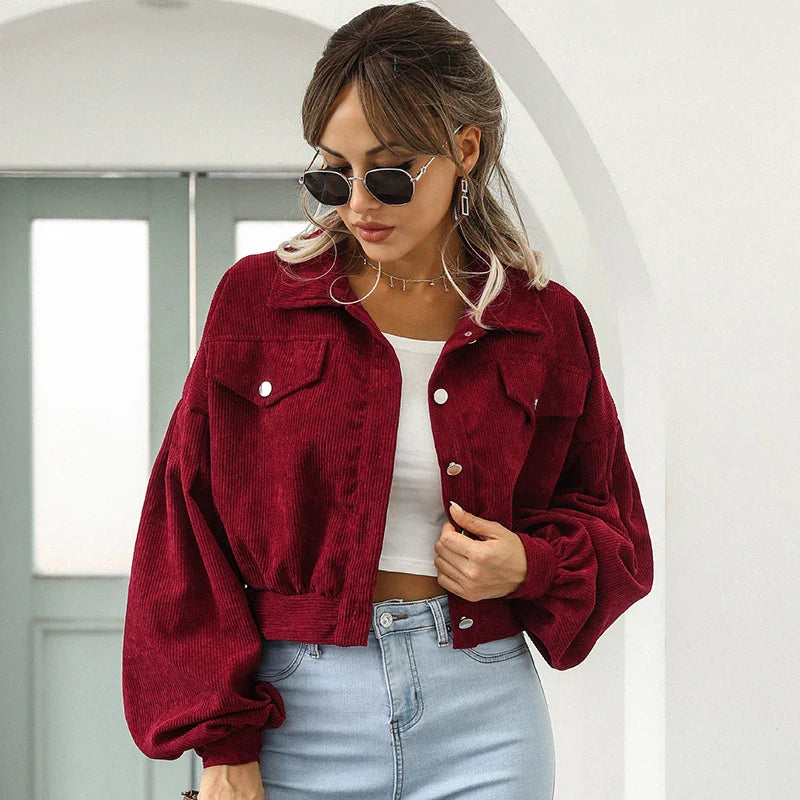 Veste Courte À Col Classique pour Femme | Idéale pour Le Quotidien Et Les Sorties