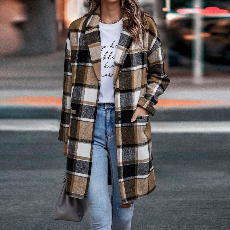 Manteau Mi-Saison à Coupe Droite pour Femme | Idéal pour l’Automne