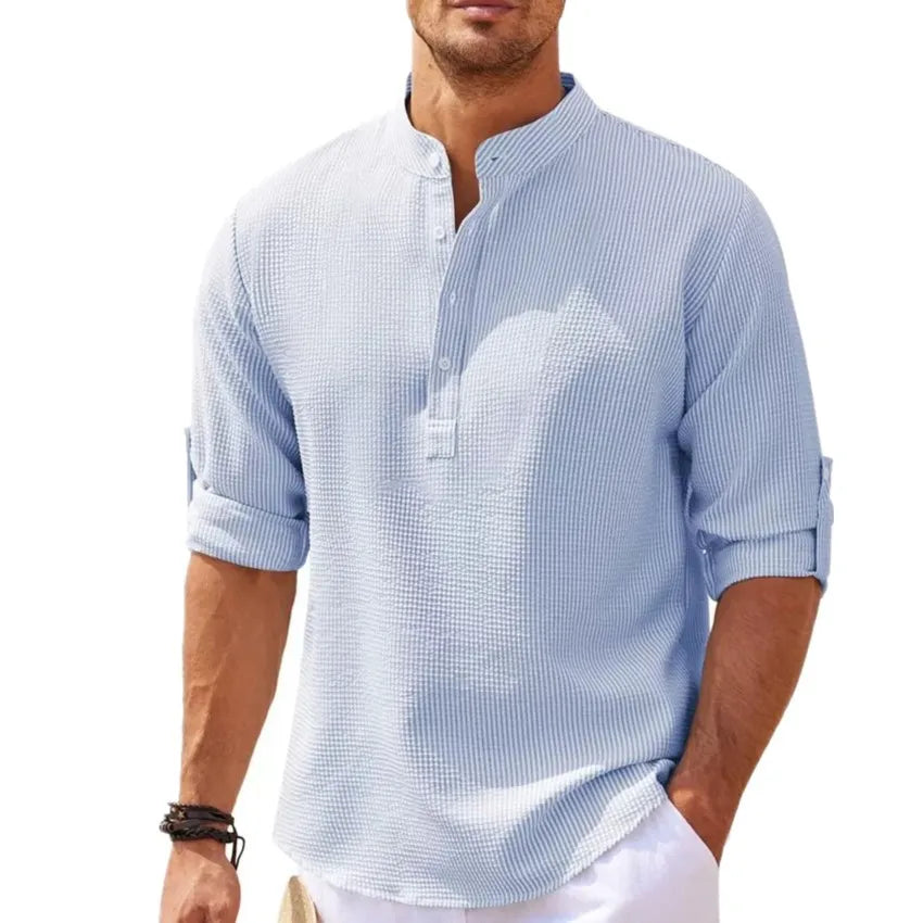 Chemise Décontractée À Manches Longues pour Homme avec Col Classique | Idéale pour Le Quotidien