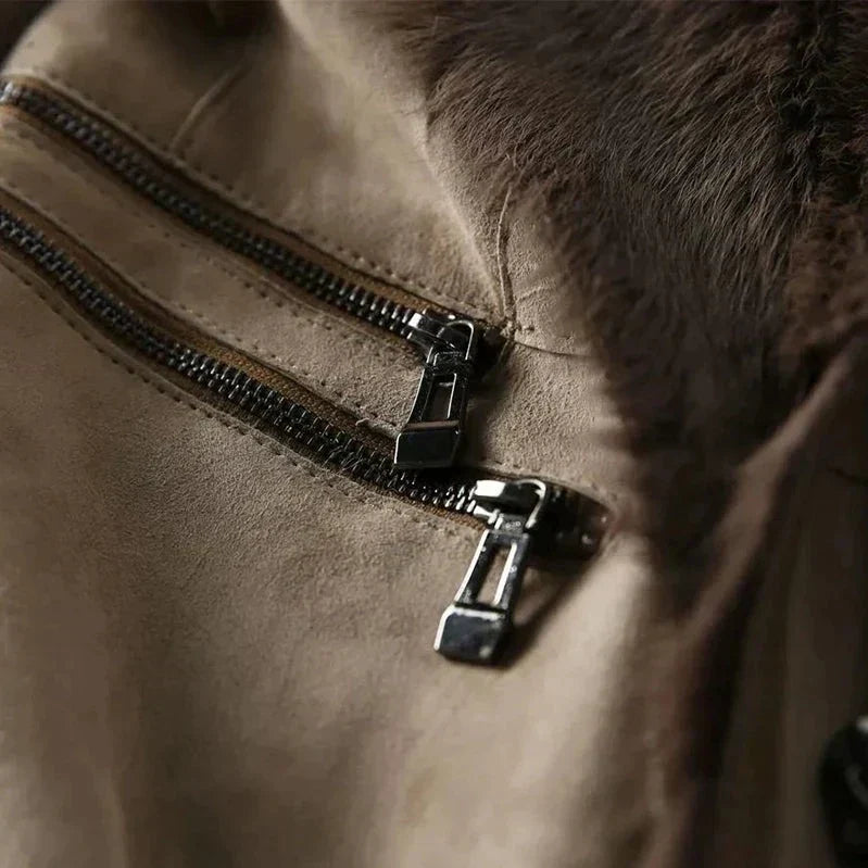 Veste Biker avec Col Imitation et Fermeture Zippée pour Femme | Idéale pour l’Automne et l’Hiver