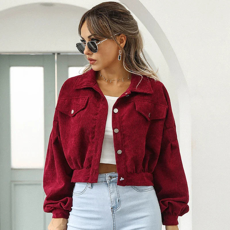 Veste Courte À Col Classique pour Femme | Idéale pour Le Quotidien Et Les Sorties