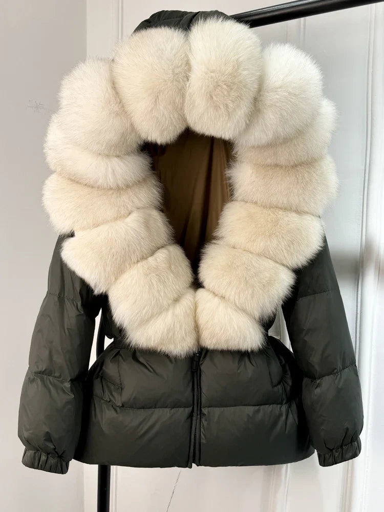 Doudoune avec Capuche Et Col Amovible pour Femmes | Idéal pour L’hiver